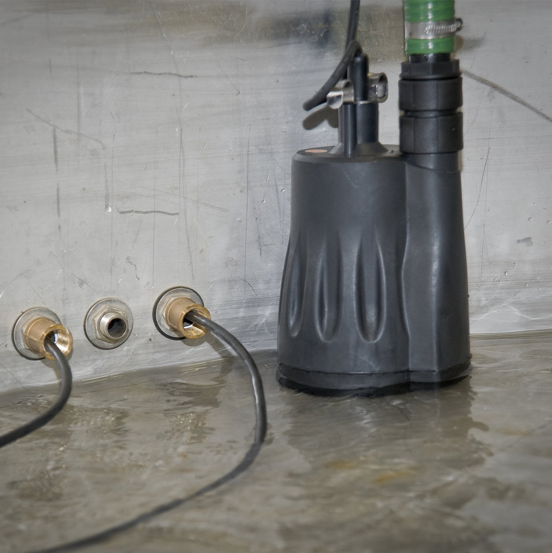 RS32EA Shallow Water Pump- location shot, pump placed in shallow water with hose attached for water extraction (image 2)