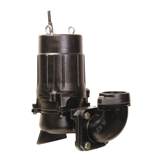 Tsurumi 80U2 Industrial Submersible Pump- with elbow (extra) for free-standing- black cast iron