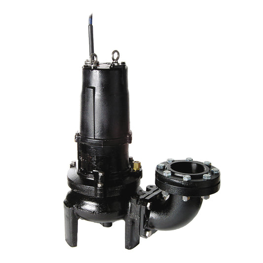100UZ43.7 free-standing (with elbow) - Tsurumi UZ Submersible Sewage Pump- black cast iron