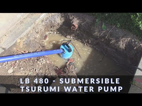 The LB-480 in action, draining dirty water from a construction site.